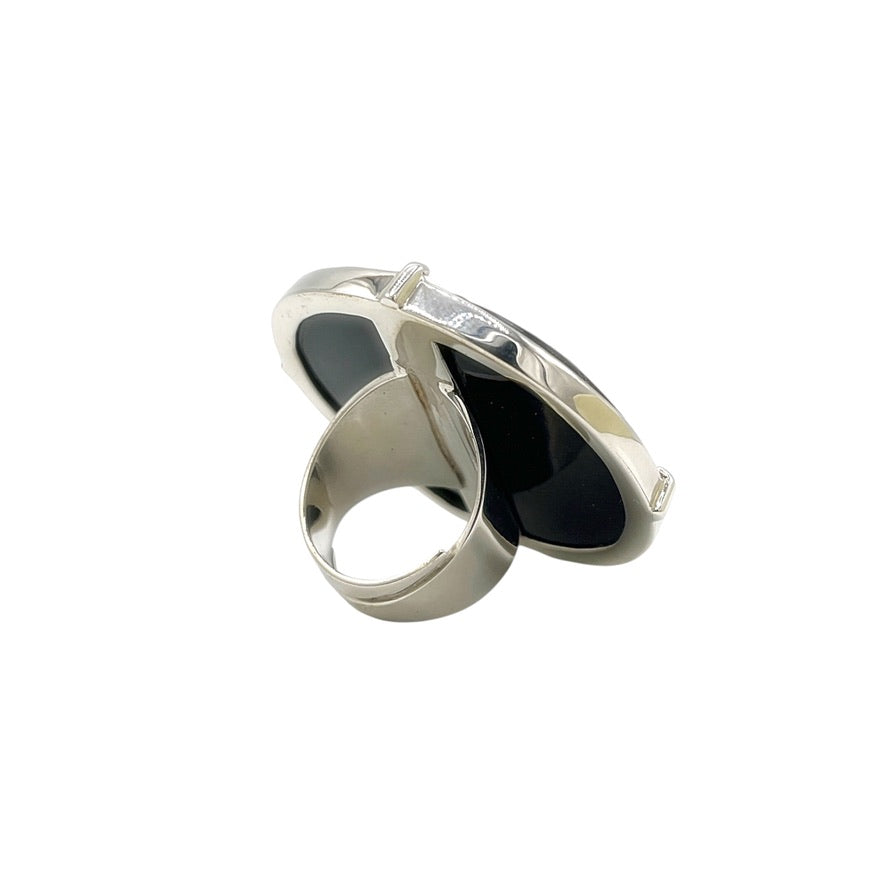 One-of-a-Kind Buffalo Horn Statement Ring in 925 Sterling Silver