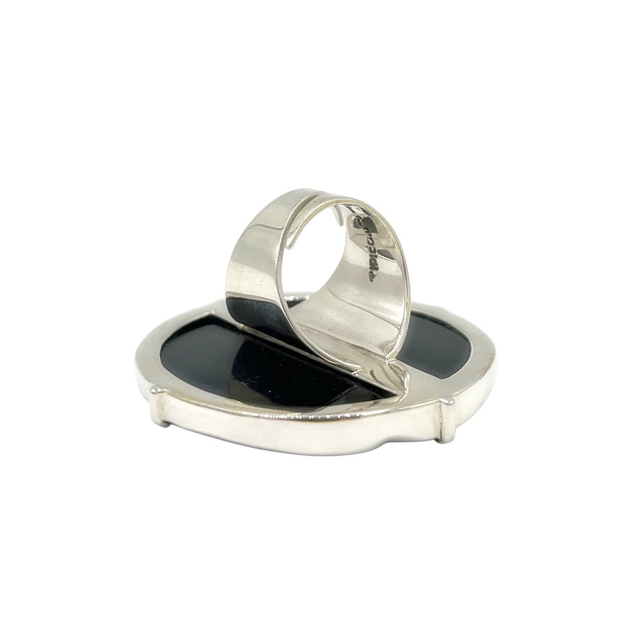 One-of-a-Kind Buffalo Horn Statement Ring in 925 Sterling Silver
