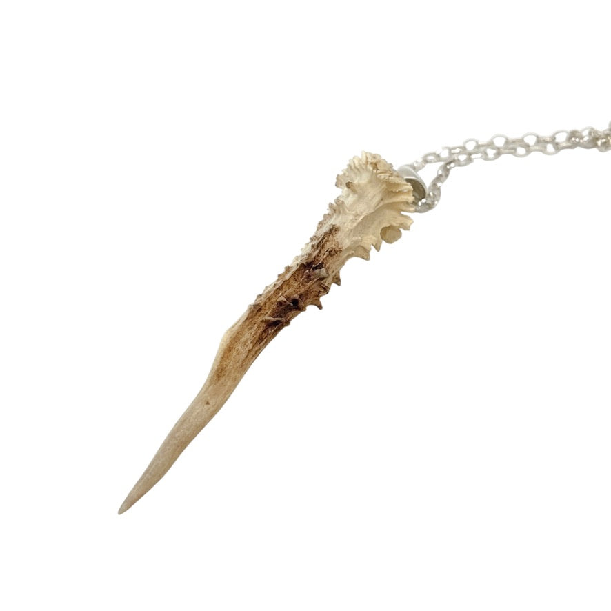 Einzigartiger Hirschgeweih-Anhänger aus 925er Sterlingsilber – ca. 12 cm
